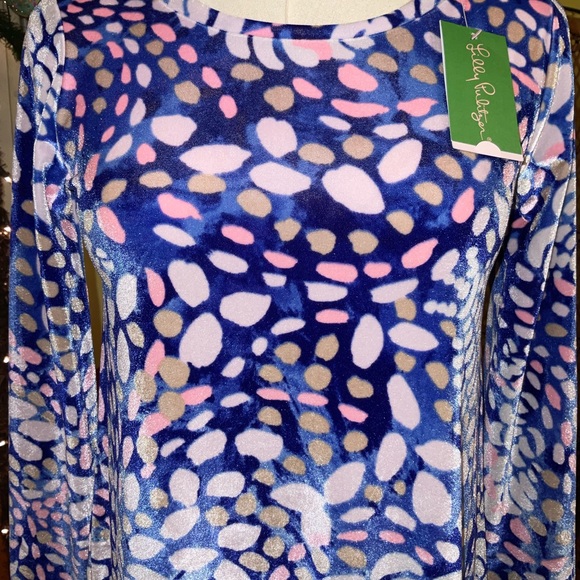 Lilly Pulitzer Olive Velour Dress Sparkling Grotto Size XXS ,XS - Picture 9 of 16
